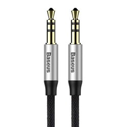 Καλώδιο Ήχου Baseus Mini Jack 3,5mm AUX Yiven 1m (black & silver)