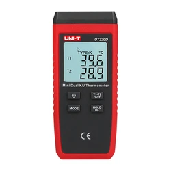 UNI‑T UT320D Mini Dual‑Channel Contact Thermometer (K/J Thermocouples)
