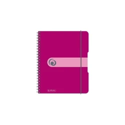 Herlitz Spiralblock "to go" PP-Cover A5 80 Bl. beere (berry)