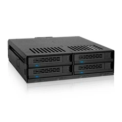 ICY DOCK MB324SP-1B 4-θέσιο mobile rack 2.5" SATA/SAS (1x 5.25" half-height)