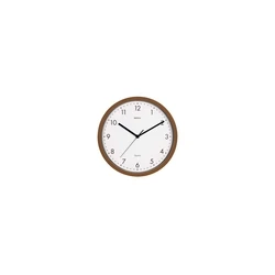 MAUL MAULgrain Wall Clock, 30 cm, Quartz, battery not included, dark wood