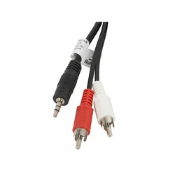 Καλώδιο Ήχου Jack σε 2 RCA Lanberg CA-MJRC-10CC-0050-BK Μαύρο 5 m
