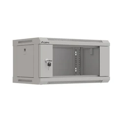 Lanberg Επιτοίχια Καμπίνα Rack 19" 4U 540x350 Γκρι με Γυάλινη Πόρτα