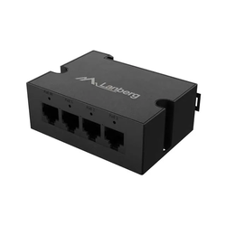Lanberg DIN-GE4-BT-90W Επεκτάτης PoE DIN-rail 1xIn 3xOut 1Gb 90W