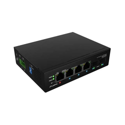 Lanberg Switch Light Industrial PoE 1xBT 3xAT 2xSFP DIN Unmanaged Gigabit Ethernet (ILGE-4P-2S-90)