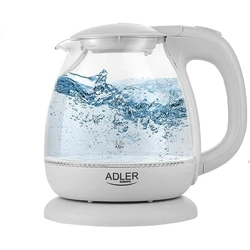 Βραστήρας Νερού και Ηλεκτρική Τσαγιέρα Adler AD1283G Λευκό Γκρι 1 L