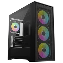 Krux Vox Gaming Midi Tower — Κουτί υπολογιστή με πλαϊνή επιφάνεια από ενισχυμένο γυαλί και ARGB φωτισμό