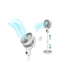 INCA Stand Fan + Battery (IAF-01B) - BLDC Motor, 5 Speeds, LED, White