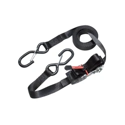 Master Lock Ιμάντας Αποσκευών Αυτοκινήτου 450cm με Καστάνια & Γάντζο S για Φορτία έως 400kg Μαύρο 2τμχ 306600112