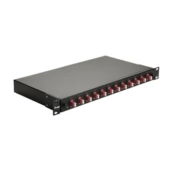 Equip LWL-Splice Box 12-Port LC-Duplex OM4 1U complete, black (SKU 591907, MPN 337204)