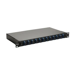Equip fiber-optic splice box 12-Port SC-Duplex OS2 1U complete black