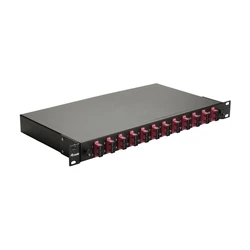 Equip LWL Splice Box 12-Port SC-Duplex OM4 1U complete black