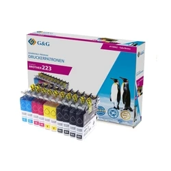 G&G Μελάνη Συμβατή Brother LC-223 XL - Σετ 10 τεμ. (4x Μαύρο, 2x Κυανό, 2x Μαγέντα, 2x Κίτρινο)
