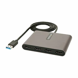 Αντάπτορας USB 3.0 σε HDMI StarTech USB32HD4 Μαύρο Γκρι Πολύχρωμος 1 m