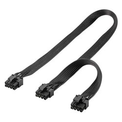 Καλώδιο Goobay 8 Pin σε 2X 6+2 Pin PCIe 59714, 23Cm, Μαύρο