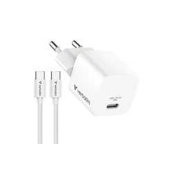 Verbatim GaN Charger 20W USB-C with USB-C Cable - White (Mini)
