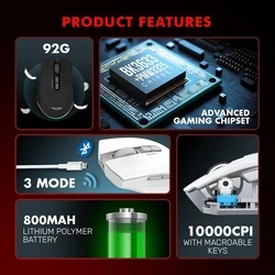 Gaming Ποντίκι Armaggeddon Tri-Mode 10000Cpi Mirage Vii Black