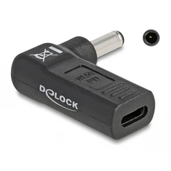 Αντάπτορας Τροφοδοσίας Delock 60007, USB-C σε Dell 4.5x3mm, 90°, μαύρος