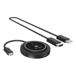 Icy Box IB-WL101 Ασύρματος Μεταδότης & Δέκτης USB-C σε HDMI, Μαύρο