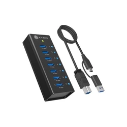 Icy Box Hub 10 θυρών USB 3.2 με σύνδεση USB-A IB-AC618A