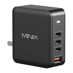 Minix Φορτιστής GaN 165W με 1xUSB-A & 3xUSB-C (Power Delivery / Quick Charge 5.0) Μαύρος (P165 US)