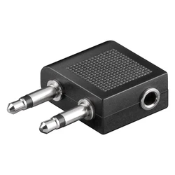 Αντάπτορας Ήχου Goobay 2x 3.5mm 2-pin σε 3.5 mm 3-pin 61004, μαύρο