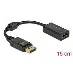 Αντάπτορας DisplayPort Delock σε HDMI 61011, 1080p/60Hz, Passive, μαύρος