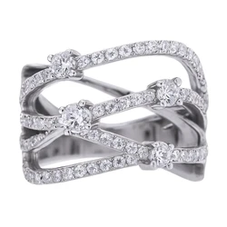 Γυναικείο δαχτυλίδι DIAMONFIRE, μέγεθος 16,5, από ασήμι 925 με ζιργκόν (γκρι)