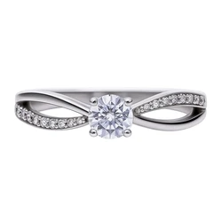 DIAMONFIRE Γυναικείο Δαχτυλίδι Sterling Silver με Ζιργκόν 6,25 mm (Διάμετρος 16 mm)