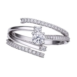 Γυναικείο Δαχτυλίδι DIAMONFIRE 16mm από Ασήμι με Ζιργκόν