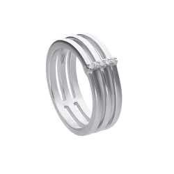 DIAMONFIRE Γυναικείο Δαχτυλίδι από Ασήμι με Ζιργκόν – Μέγεθος 17,5