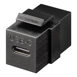 Αξεσουάρ Δικτύου Goobay Keystone module USB-C 3.2 Gen 2 61261, θηλυκό σε θηλυκό, μαύρο