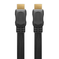 Καλώδιο HDMI 2.0 Goobay 61278 Ethernet Flat 4k/60hz 18 Gbps 1.5m Μαύρο