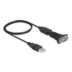 Καλώδιο USB Delock σε RS-232 DB9 61506 0.8m, μαύρο