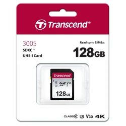 Κάρτα Μνήμης SDXC 128GB Transcend 300S Class 10 UHS-I U3 V30 A1