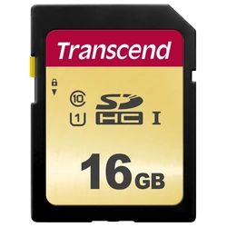 Κάρτα Μνήμης SDHC 16GB Transcend 500S Class 10 UHS-I U1 V30