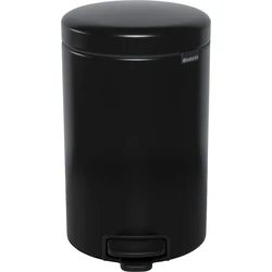 Brabantia NewIcon Stainless Steel Pedal Bin Black Matt 12 L