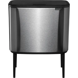 Brabantia Bo Matt 34L Trash Bin — Grey, Soft-touch Lid