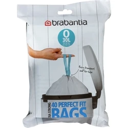 Brabantia Garden Trash Bags 30L PerfectFit 40pcs White