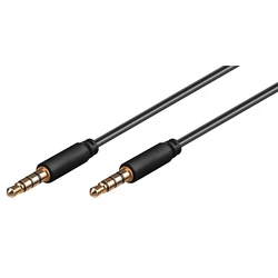 Καλώδιο Ήχου 3.5mm Goobay 63828 4 Pin Stereo Copper 1.5m Μαύρο