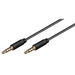 Καλώδιο Ήχου 3.5mm Goobay 63832 4 Pin Stereo Copper 3m Μαύρο