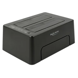 Docking Station HDD Delock 63957, clone function, 2x HDD/SSD, 6Gb/s, μαύρο