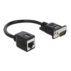 Καλώδιο Δικτύου Delock D-Sub 9-pin σε RJ45 63999, 20cm, μαύρο