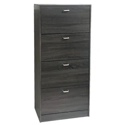 Velco Pro Systems Shoe Cabinet with Four Doors - Ventilated Back 63x24x150cm Gray Oak
