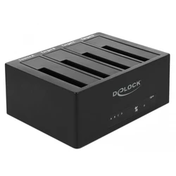 Docking Station Σκληρών Δίσκων Delock 64063, clone function, 4x HDD/SSD 6Gb/s, μαύρο