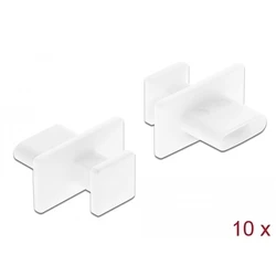 Μικροηλεκτρονικά Delock Κάλυμμα Προστασίας για θύρα Type-C 64097 με λαβή, λευκό, 10τμχ