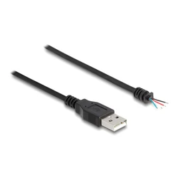 Καλώδιο USB Delock 64184 με ελεύθερα άκρα, 28 AWG, 1m, μαύρο