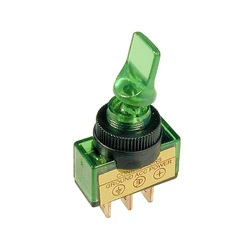 Default Brand ON-OFF Switch with Lamp 20A 12V Green DM-4914