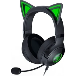 Gaming Headsets Razer KRAKEN KITTY V2 - Black - RGB - USB 7.1 - Kitty Ears - PC / PS5 / SWITCH
