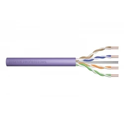 Καλώδιο Δικτύου Digitus Tele-Information, Installation , U / Utp Category 6, Wire, Copper, Pvc, 305m, Violet